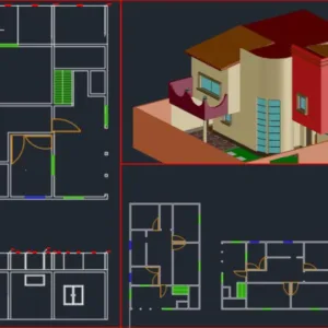 Architecture Drawings home layout and 3D Modeling Image