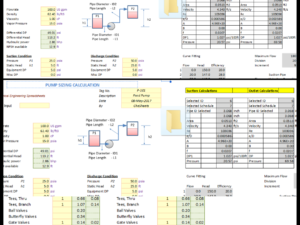 Pump sizing Calculation Spreadsheets