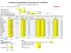 Centrifugal Compressor Calculation Sheet